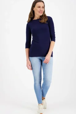 3/4 hihainen trikoopusero Paidat Ja Topit