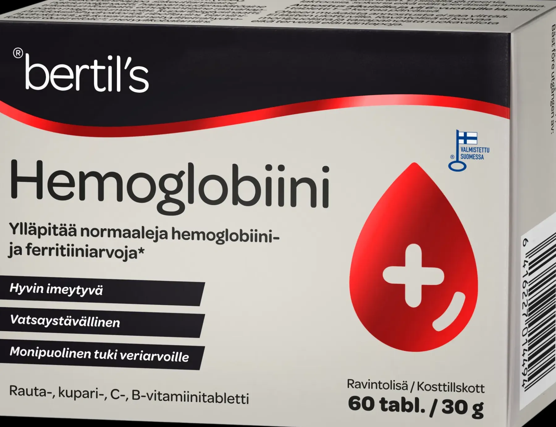 bertil's Kivennäis- Ja Hivenaineet<Bertil’s Hemoglobiini 60 tabl.