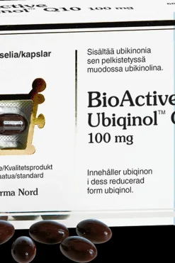 Pharma Nord Ubikinonit Ja Ubikinolit<BioActive Ubiqinol™ Q10 100 mg ravintolisä 60 kaps.