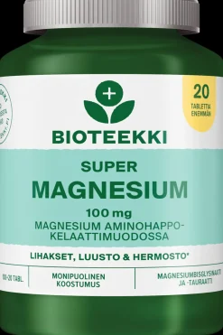 Bioteekki Kivennäis- Ja Hivenaineet<Bioteekin Super Magnesium bonus pack ravintolisä 120 tabl