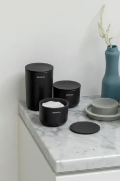 Clearance ReNew säilytyspurkit 3 kpl dark grey Säilytyslaatikot, -lokerikot Ja -telineet|Muut Kylpyhuonetarvikkeet