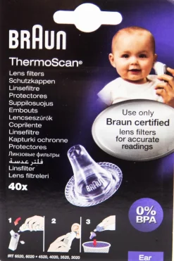 Braun Kuumemittarit<suppilosuojus korvakuumemittariin LF40EULA01 40 kpl