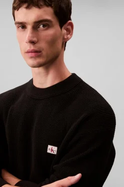 Calvin Klein Jeans Neuleet<Ls ez cotton waffle crwnk neule