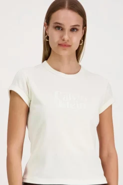 Calvin Klein Jeans Paidat Ja Topit<Ss velour logo t-paita