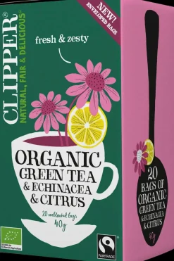 Hot Luomu Vihreä tee, echinacea & sitrus 40g / 20ps Reilu kauppa Juomat