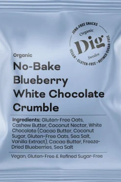 Online Dig Luomu Mustikka-valkosuklaacrumble 35g Urheiluravinnevälipalat