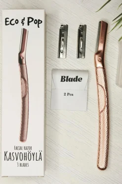 Eco u0026 Pop Karvanpoisto<Eco & Pop kasvohöylä, ruusukulta