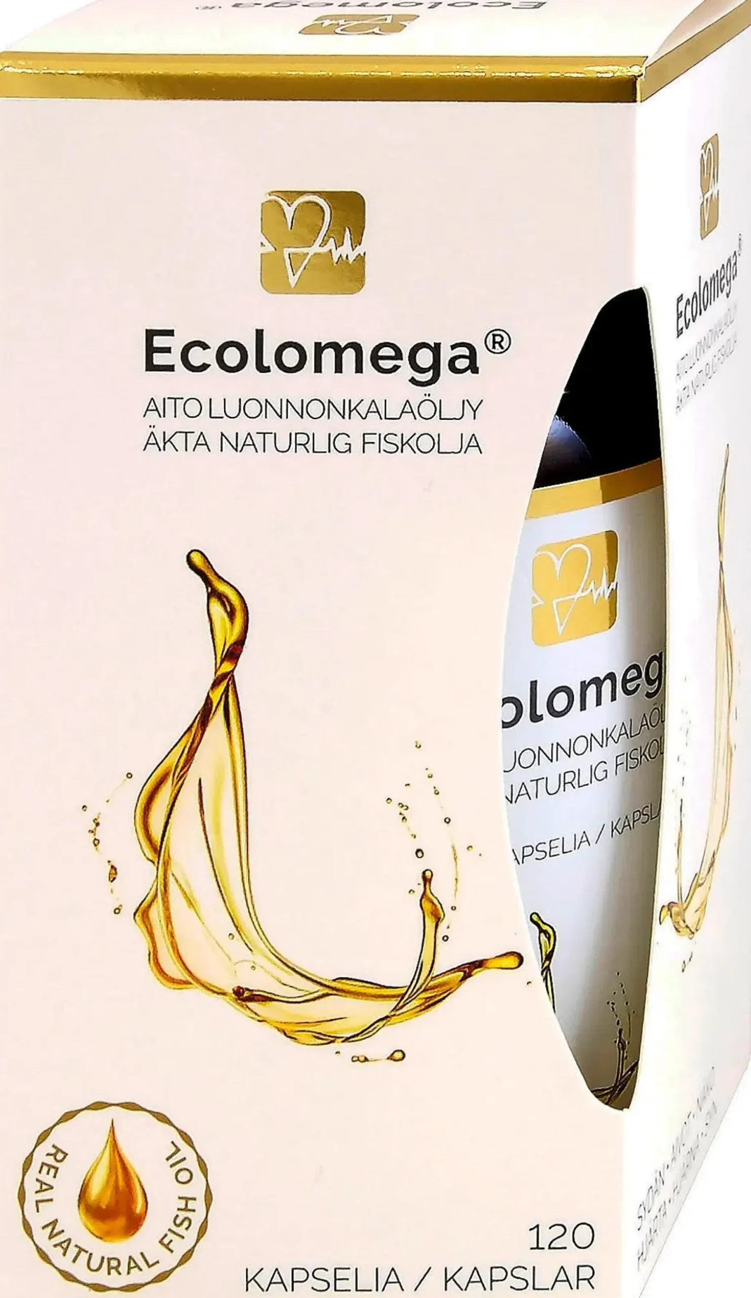 Natura Media Omegat Ja Muut Rasvahapot<ECOLOMEGA® kalaöljy 120 kaps.
