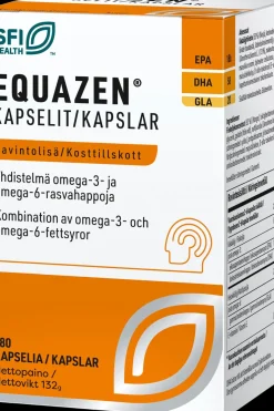 Harmonia Omegat Ja Muut Rasvahapot<Equazen chews mansikanmakuinen rasvahappokapseli ravintolisä 180 kaps.