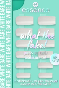 Essence Meikkipakkaukset|Kynsimeikit Ja Kynsienhoito<what the fake! PRESS-ON NAILS manicure set 04 BARE WHITE 28 st