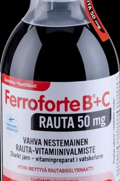 Ferroforte Kivennäis- Ja Hivenaineet<B + C Rauta 50 mg vahva rauta-vitamiinivalmiste 500 ml