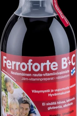Ferroforte Kivennäis- Ja Hivenaineet<B + C vahva nestemäinen rauta-vitamiinivalmiste 500 ml
