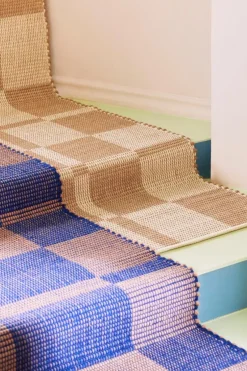 Discount Riimi villamatto sininen Olohuoneen Matot