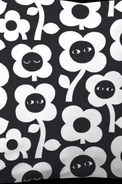 Finlayson Tyynyliinat<tyynyliina Kukkariemu 50X60 musta-valkoinen