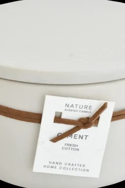 Best Keraaminen kynttilä 13x13x8 cm beige tuoksu Fresh Cotton Kynttilät