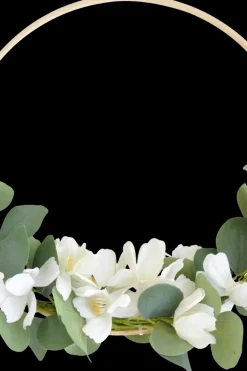 Finnmari Koriste-esineet<Kukkakranssi puurengas 30 cm vihreä