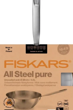 Fiskars Paistinpannut<All Steel Pure wokki 28 cm
