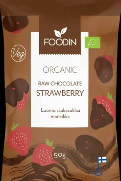 Foodin Pähkinät, Siemenet Ja Muut Kuivatuotteet<Raakasuklaamansikka luomu 50g