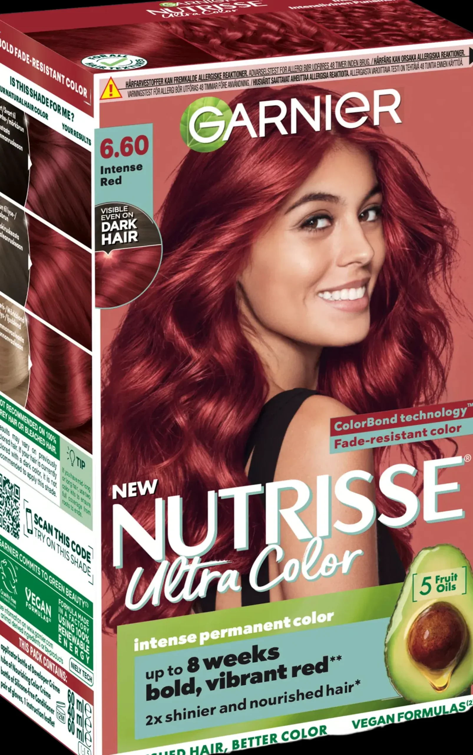 Clearance Nutrisse 6.60 Ultra Color Intensiivinen Punainen kestoväri 1kpl Hiusvärit