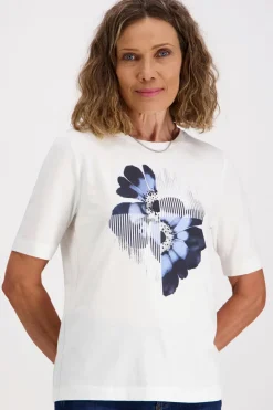 Collection kukka printti t-paita Paidat Ja Topit