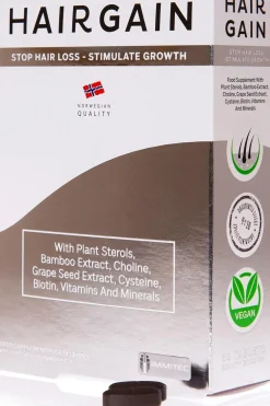 Med-Eq Kauneuden Hyvinvointivalmisteet<Hairgain Vegan ravintolisä 60 tabl.