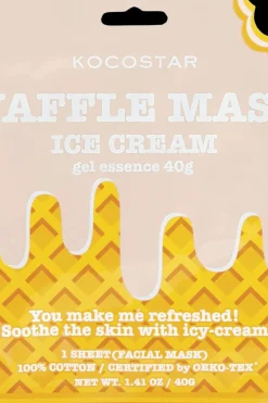 Kocostar Korealainen Ihonhoito|Kasvojenhoito<Waffle Mask Icecream rauhoittava kangasnaamio 1kpl