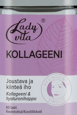 Kollageeni ravintolisä Kollageeni-hyaluronihappo-vitamiinitabletti 60 tabl Kauneuden Hyvinvointivalmisteet