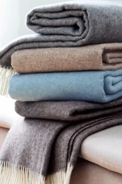 Lapuan Kankurit Viltit, Huovat Ja Torkkupeitot<Arvo huopa 130x180cm+hapsut valko-luonnon beige 100% villa