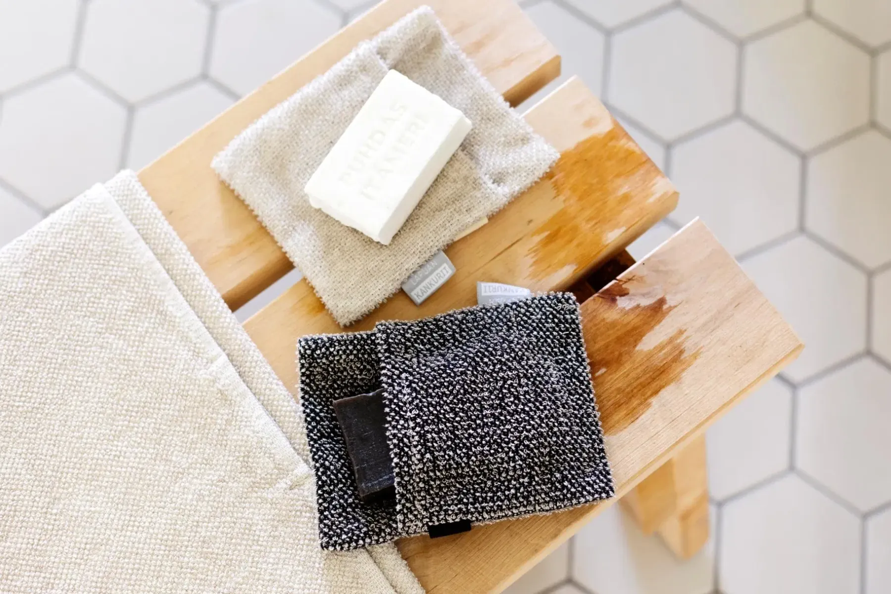 New Kivi saippuapesin zero waste musta-pellava Muut Kylpyhuonetarvikkeet|Sauna