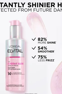 Best Elvital Glycolic Gloss hiuksiin jätettävä seerumi kiillottomille hiuksille 150ml Hiustenhoito