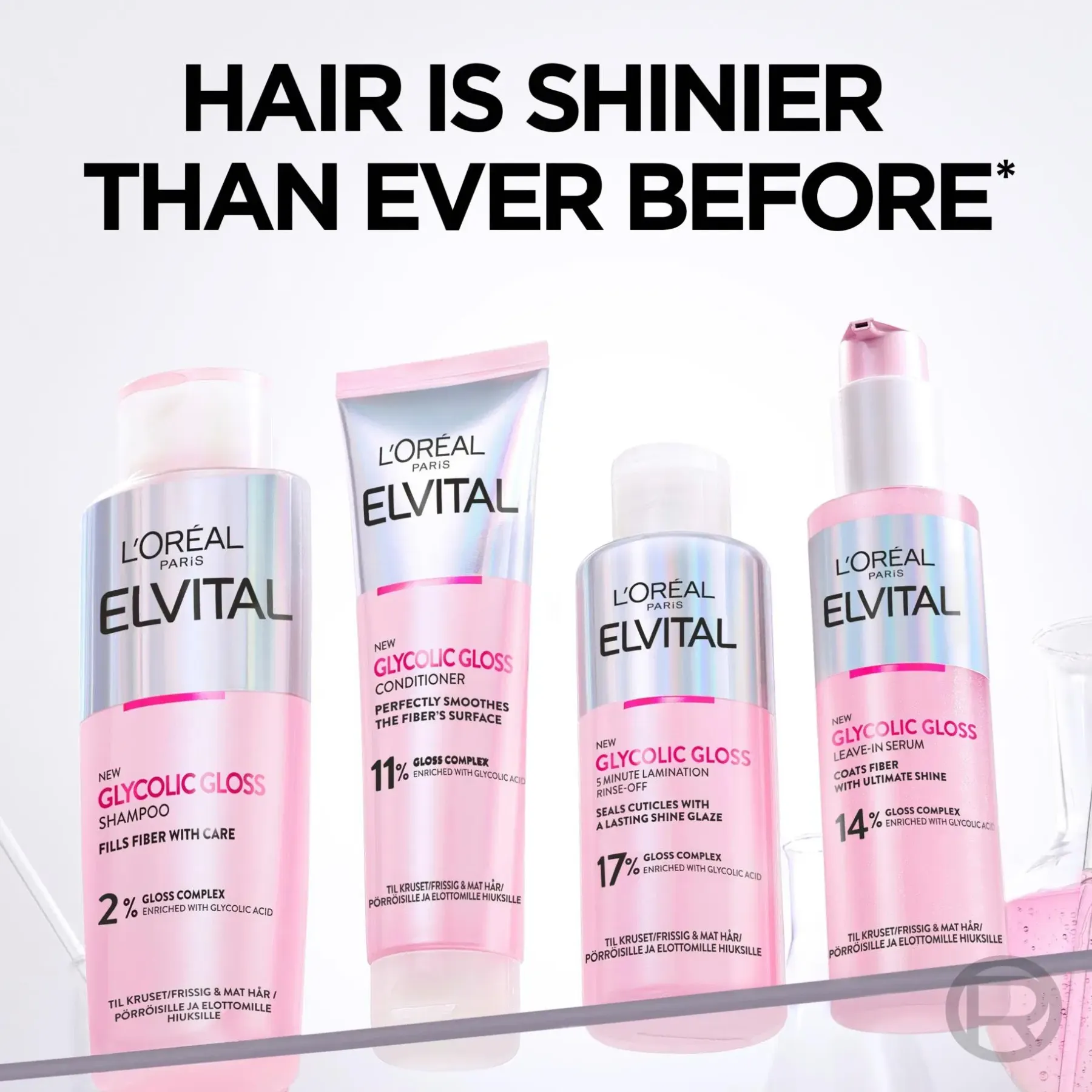 Best Elvital Glycolic Gloss hiuksiin jätettävä seerumi kiillottomille hiuksille 150ml Hiustenhoito