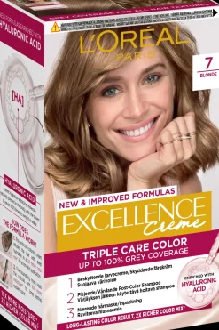 Best Excellence Creme 7 Blonde Tummanvaalea kestoväri 1kpl Hiusvärit