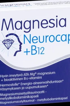 New Neurocaps + B12 Magnesiumasetyylitaurinaatti - metyylikobalamiinikapseli 60 kaps Kivennäis- Ja Hivenaineet