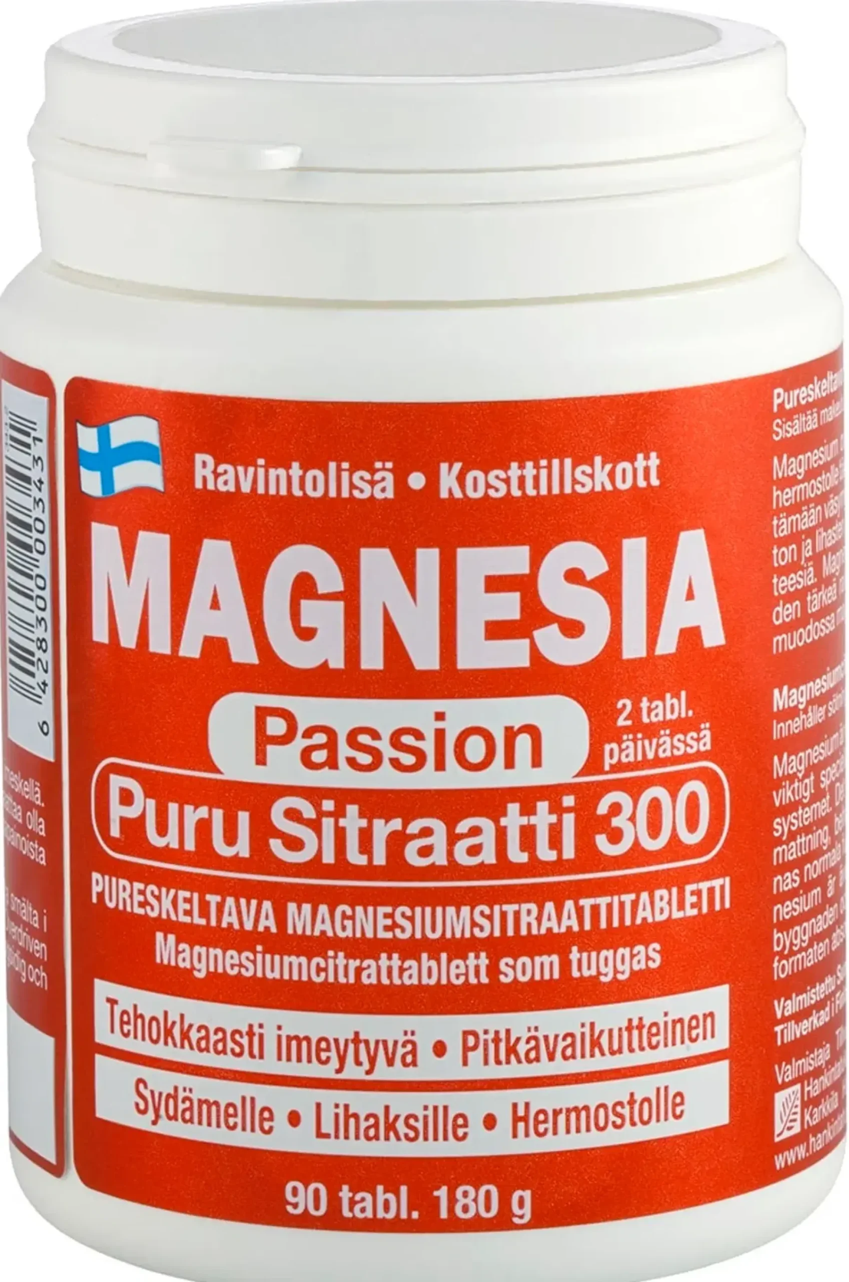Magnesia Kivennäis- Ja Hivenaineet<Passion Puru Sitraatti 300 Magnesiumsitraattitabletti90 tabl
