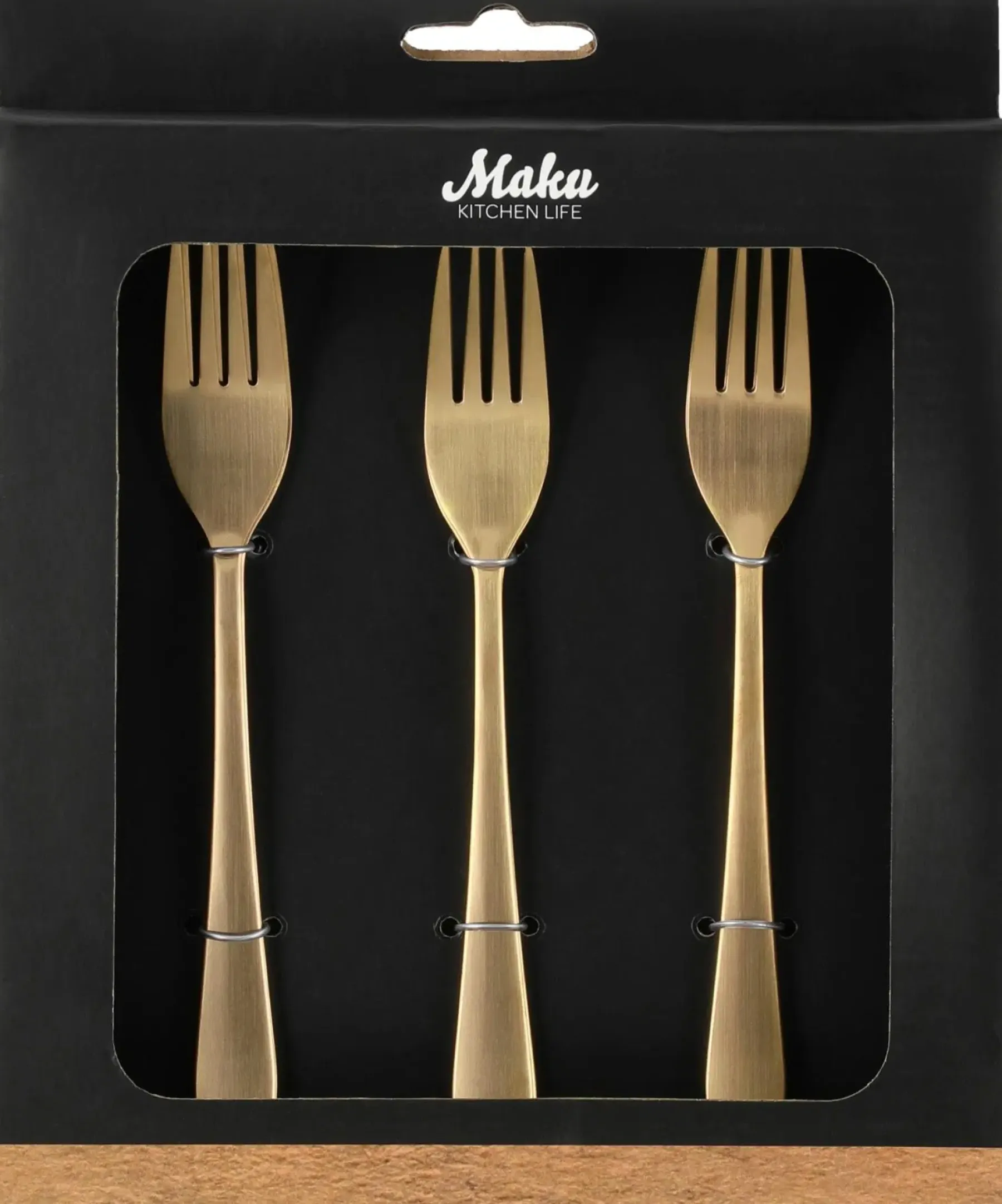 6 kpl leivoshaarukka 19,5x16x2,5 cm, samppanjakulta Aterimet Ja Ottimet