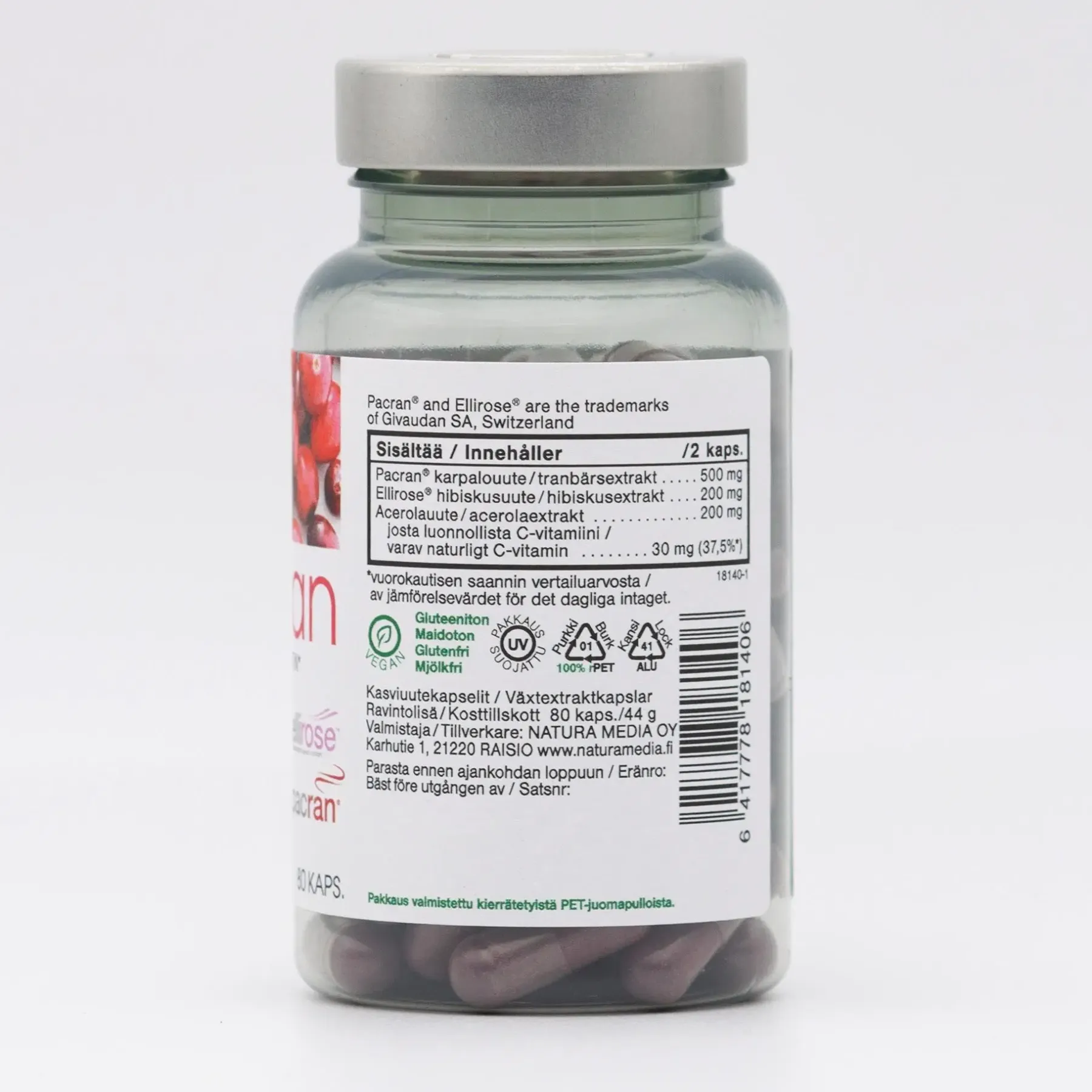 Natura Media Erityisvalmisteet<Fytocran 80 kaps.