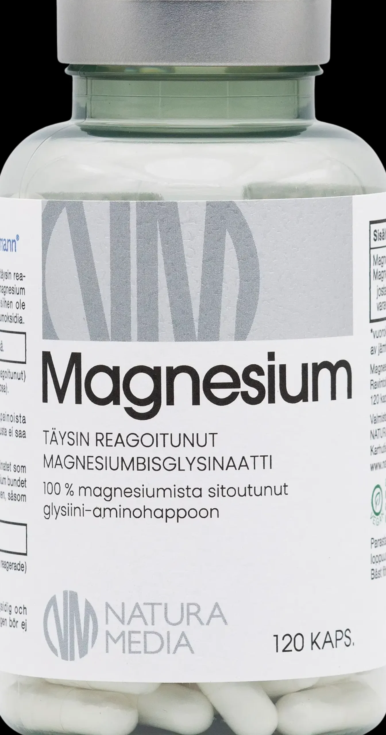 Natura Media Kivennäis- Ja Hivenaineet<Magnesium Bisglysinaatti 120 kaps