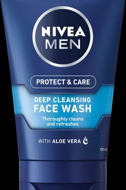 NIVEA MEN Ihonhoito<100ml Protect & Care Deep Cleaning Face Wash -puhdistusgeeli