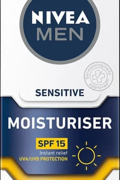 NIVEA MEN Ihonhoito<75ml Sensitive Moisturiser SK15 -kasvovoide