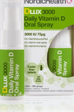 Nordic Health Vitamiinit<DLux 3000 D3 suusuihke 75 mcg 15 ml