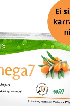 New Omega7 kaksoistyrniöljy ravintolisä 150 kaps. Omegat Ja Muut Rasvahapot