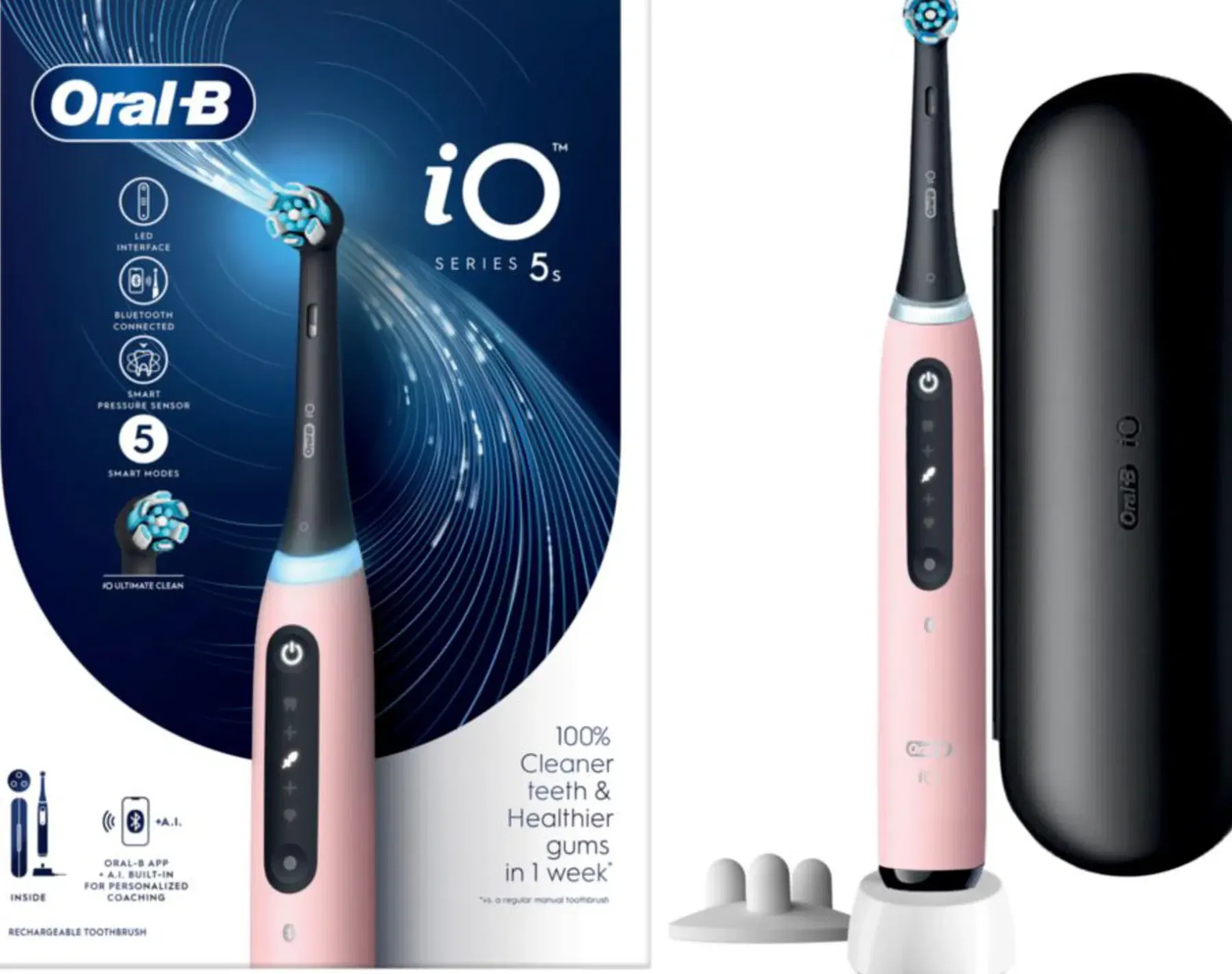 Oral-B Suuhygienia|Suuhygienia<iO5 Blush Pink Sähköhammasharja