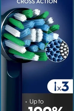 Best PRO Cross Action Black 3kpl vaihtoharja Suuhygienia|Suuhygienia