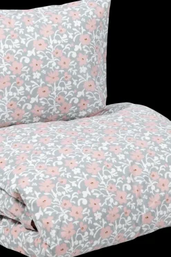 Pentik Pussilakanat<Ruusumalva pussilakanasetti puuvilla-pellava 150x210 cm + 50x60 cm vaaleansininen