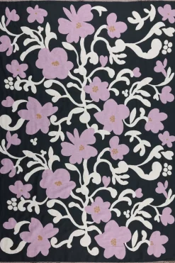 Pentik Viltit, Huovat Ja Torkkupeitot<Ruusumalva torkkupeitto jacquard 130x170 cm tummanharmaa