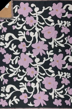 Pentik Viltit, Huovat Ja Torkkupeitot<Ruusumalva torkkupeitto jacquard 130x170 cm tummanharmaa