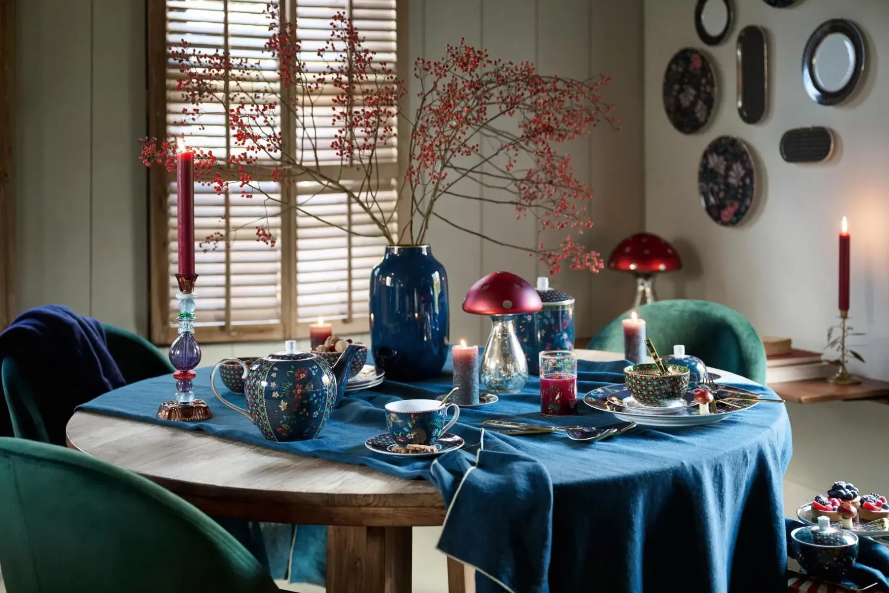 Pip Studio Mukit Ja Kupit<Berry Blues Flowers muki 450 ml sininen