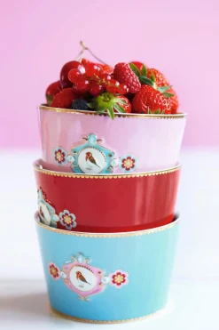 Pip Studio Tarjoiluastiat<Love Birds Medallion kulho 15 cm pinkki