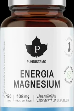 Puhdistamo Kivennäis- Ja Hivenaineet<Energia Magnesium 120 kaps