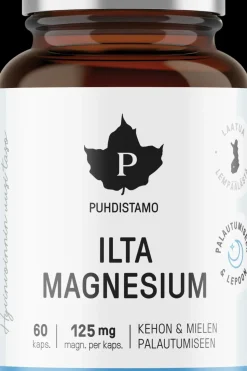 Puhdistamo Kivennäis- Ja Hivenaineet<Ilta Magnesium 60 kapselia